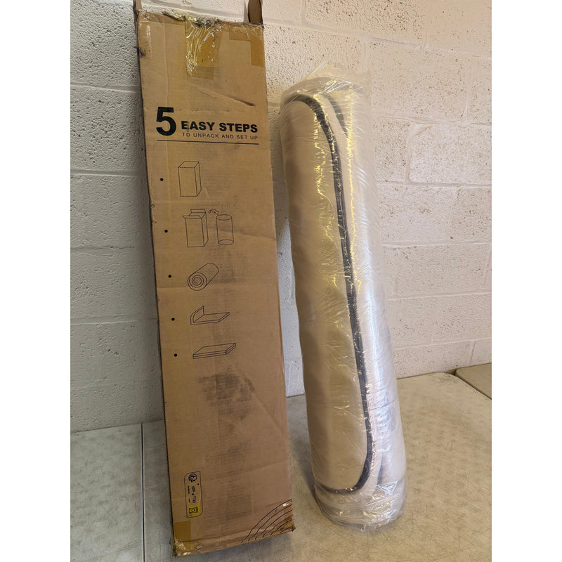 6-inch Twin Size Memory Foam Mattress with Polyester Outer Cover - White