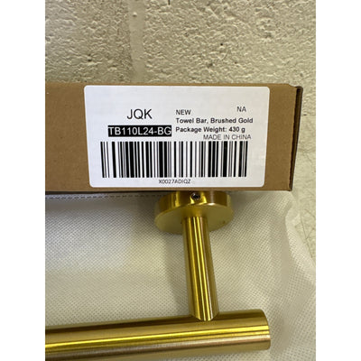 JQK Bath Towel Bar, 27" Brushed Light Gold Towel Rack Bathroom Stainless Steel