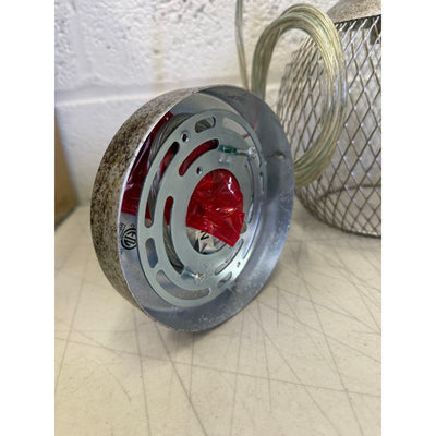 Hanging Cage Chandelier Ceiling Light Hollow Wrought Iron, Silver 6.5" W x 10" D