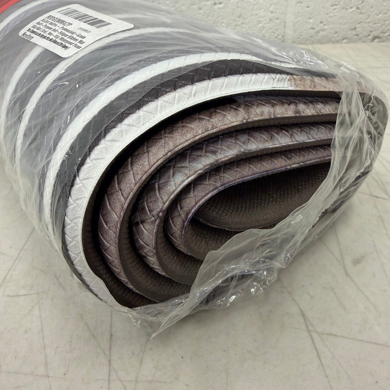 Multi-Purpose Anti-Fatigue Foam Floor Mat (55"x20") Non-Slip - Black & Gray