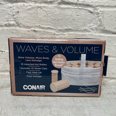 Conair Double Ceramic Set of 10 Rollers, 10 Metal Clips, Electric, HS10XN