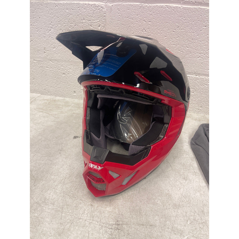 Fly Racing LARGE Formula CP Matte Black Helmet, Lightweight, Vents, RED/BLACK