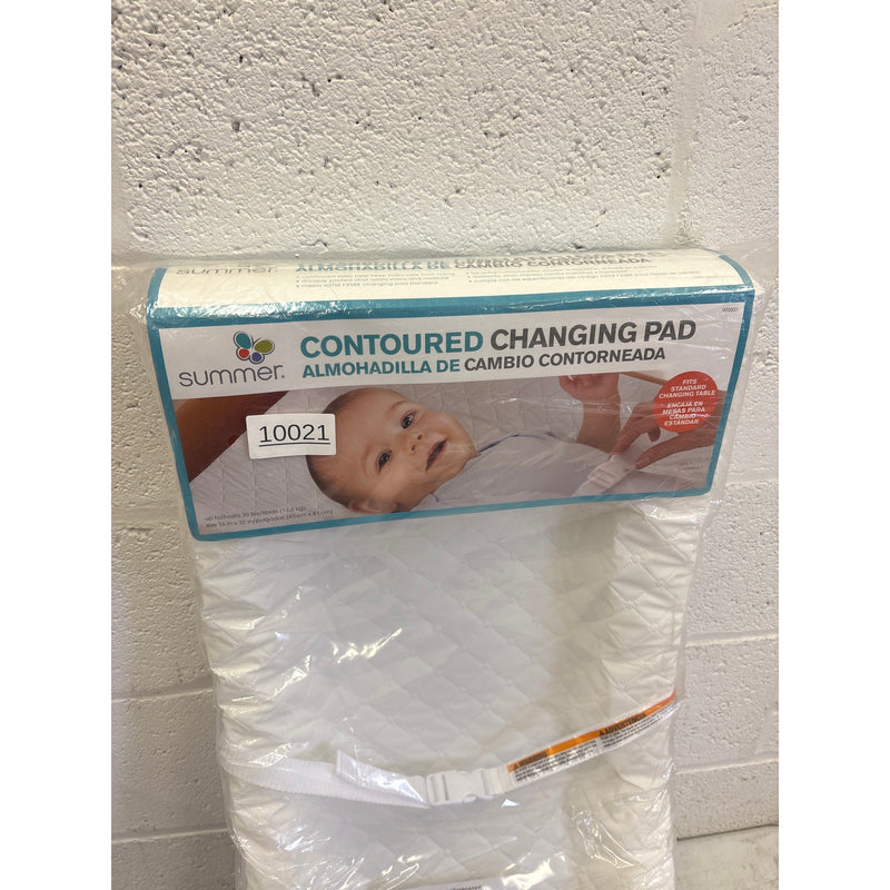 Summer Infant Contoured Changing Pad 32 x 16 inches with Safety Buckle - White