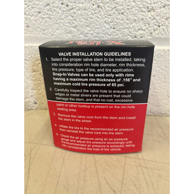 Pack-of-50 Xtra Seal 2" Rubber Snap-In Tubeless Tire Valves, Black  17-418-50