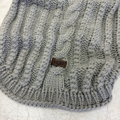 UGG Pet-Classic Cable Knit Dog Sweater w Sleeves Size Large 14-16" Collar - Gray