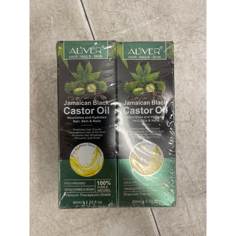 2-Pack Aliver Jamaican Black Castor Oil Hair Growth & Skin Conditioning 2oz Each
