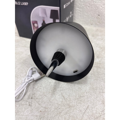 LED Wine Bottle Lamp 3-Color Wireless Bottle Table Touch Control - Black