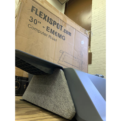 FlexiSpot Motorized Sit-Stand 30" Workstation w Side Storage GRAY EM6MG
