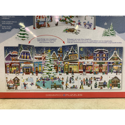 EuroGraphics Puzzles Christmas Town Fair 50pc Puzzle Advent Calendar