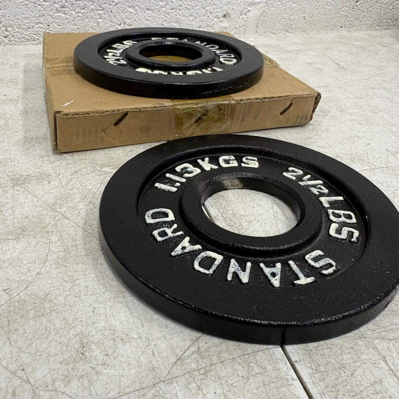 SET OF 2 - 2.5 lbs Weight Plates with 2" Bar Diameter, Weight Lifting Training