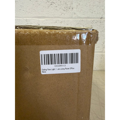 Bladeless Round Ceiling Fan Light with Remote Control, 14in Light Blue Fandelier