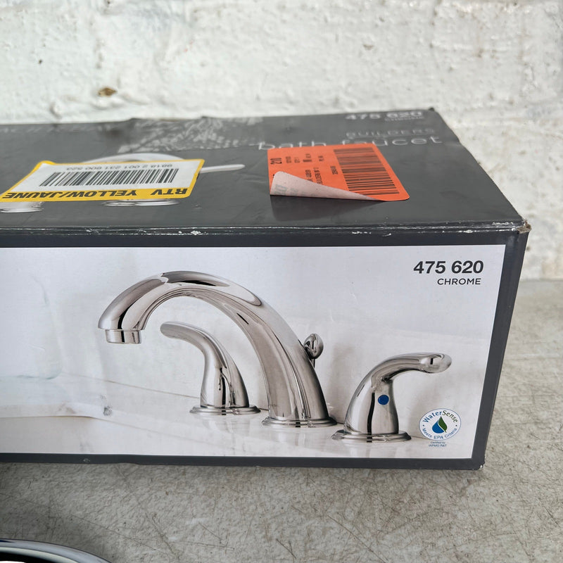 Glacier Bay 8in Widespread 2-Handle High-Arc Bathroom Faucet Chrome SEE DETAILS