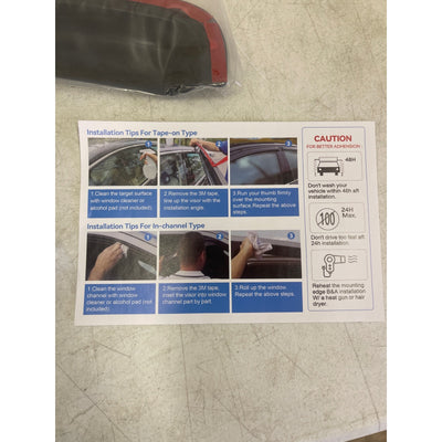 YQAUTEC Window Rain Guards Shield X00465D783 SEE DETAILS FOR COMPATIBLE CARS