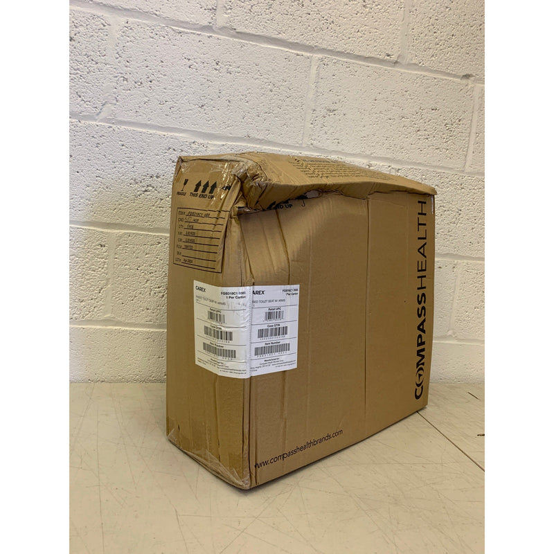 Carex E-Z Lock Raised Toilet Seat with Handles Fits Most Toilets