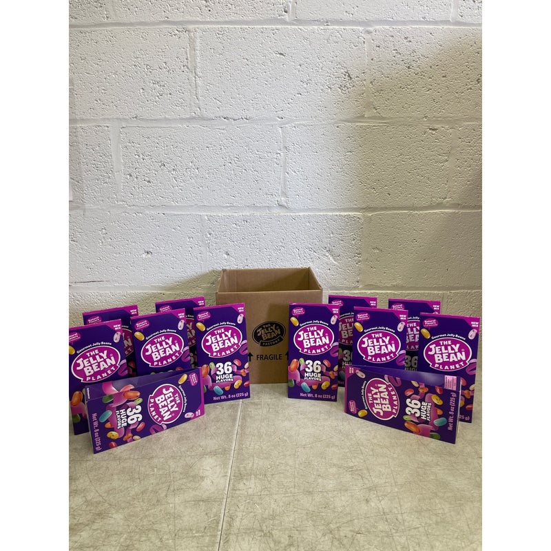 12 PACKS per Case The Jelly Bean Planet 36 Huge Flavors Box, Gourmet Jelly Beans