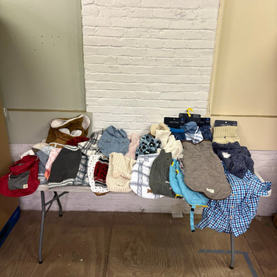 40-Pieces Pet Clothes, Mixed Sizes, Dog Sweaters, Hoodies, Shirts, Jackets