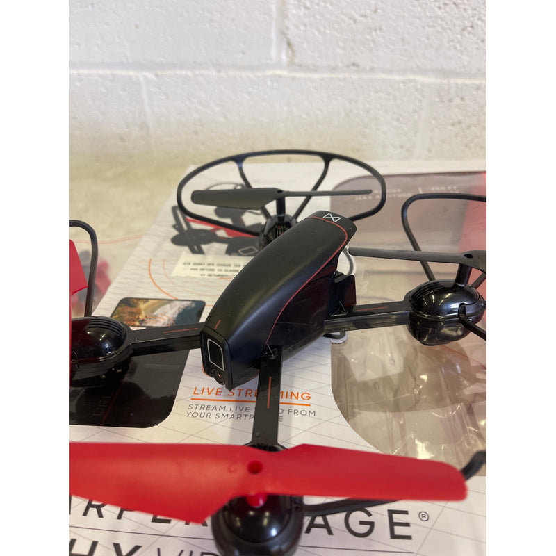 Sharper Image Drone Mach X Outdoor Video Streaming Camera 200 Ft Range - Black