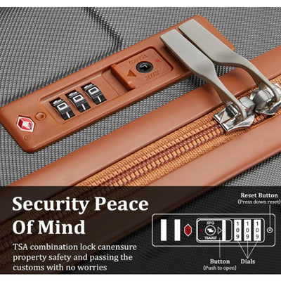 Imiomo 3-Piece Luggage Set, Suitcase w Spinner Wheels, Lightweight Hardside Grey