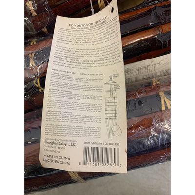 5-PACK Patio Essentials 5 Ft Bamboo Torches, Dark Brown Bamboo, Tiki Yard Lamps