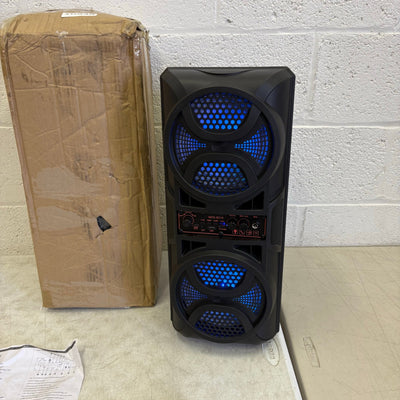 LED Lighting Bluetooth Portable Speaker Karaoke Machine - Black MZS-6216