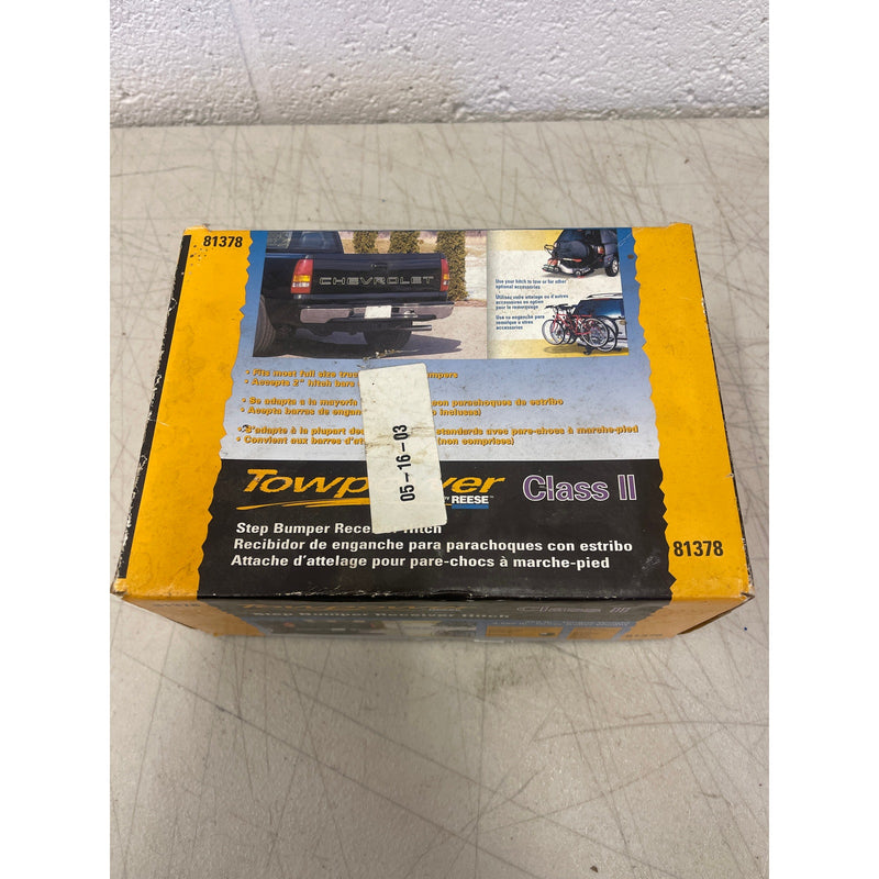 Reese Towpower Class II Step Bumper Receiver Hitch, Black 81378