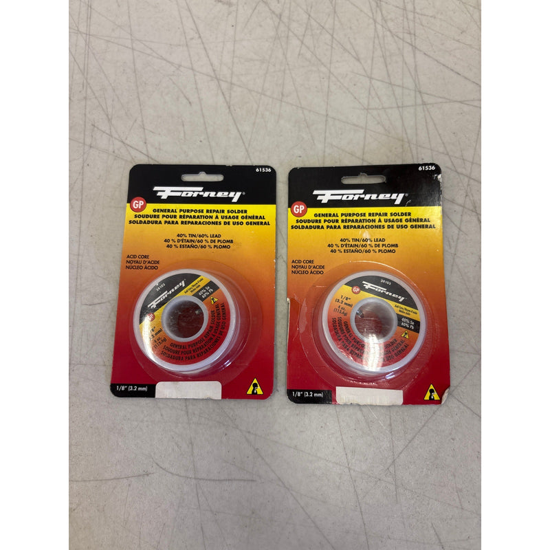 PACK-OF-2 Forney General Purpose Repair Solder 1/8" Acid Core - 61536 Auto