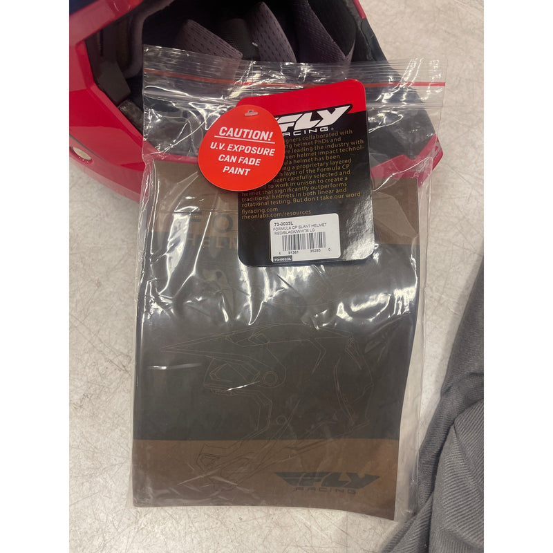 Fly Racing LARGE Formula CP Matte Black Helmet, Lightweight, Vents, RED/BLACK