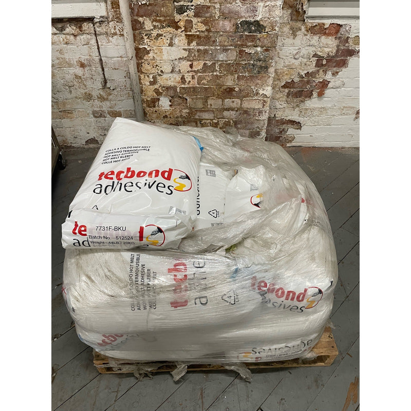 Pallet of 15 Bags TEC Bond 7731F Bulk Packaging Hot Melt, 44lb Bags, 7/7/23