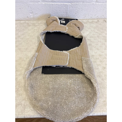 UGG Sherpa Quilted Pet Coat, Hook & Loop Straps, Soft & Cozy, Tan - XL Size