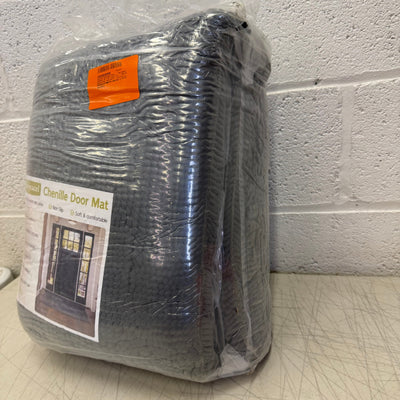 96" x 48" Large Absorbent Soft Chenille Doormat, Quick Dry, Washable Rug - Gray