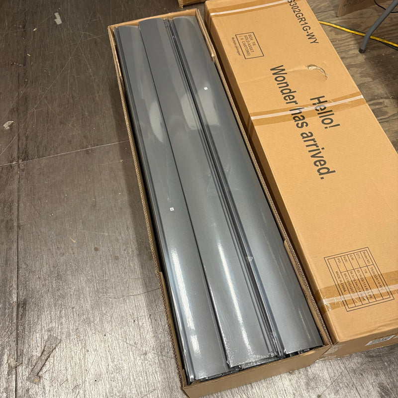 60-Pcs Aluminum Louvered Roof Panels for Pergola, Gray, 54"x5" TS302GR1