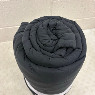 Mainstays Queen Comforter w 2 Pillow Shams Plain Design Tiny X's Stitching Black