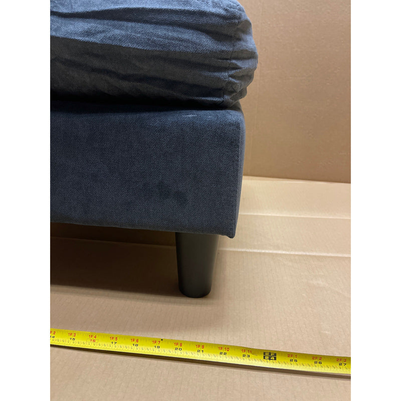 Otomana de 61 x 61 x 40 cm para sofá o sillón, mueble de sala, suave, gris