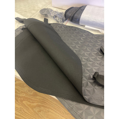 OUMANNI Seat Covers Universal Fit Breathable Suede 2 Front Seat/Headrest Black