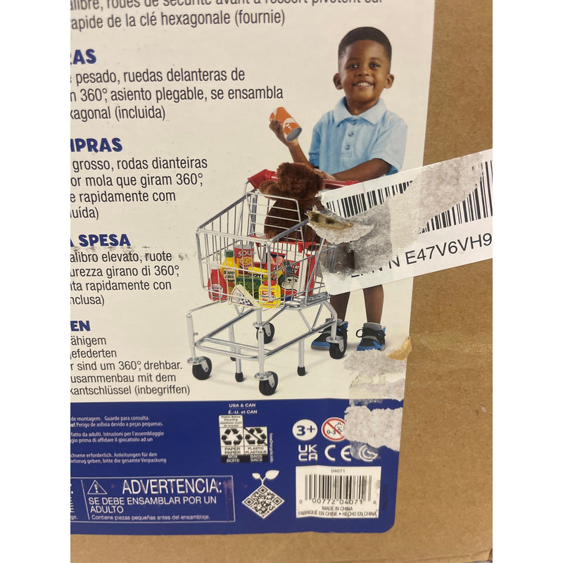 Melissa & Doug Toy Shopping Cart With Sturdy Metal Frame 20.2 x 15 x 14 inches