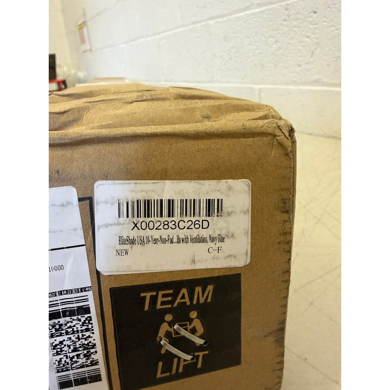 EliteShade 9Ft Patio Market Umbrella w Ventilation, Crank & Tilt - Navy Blue