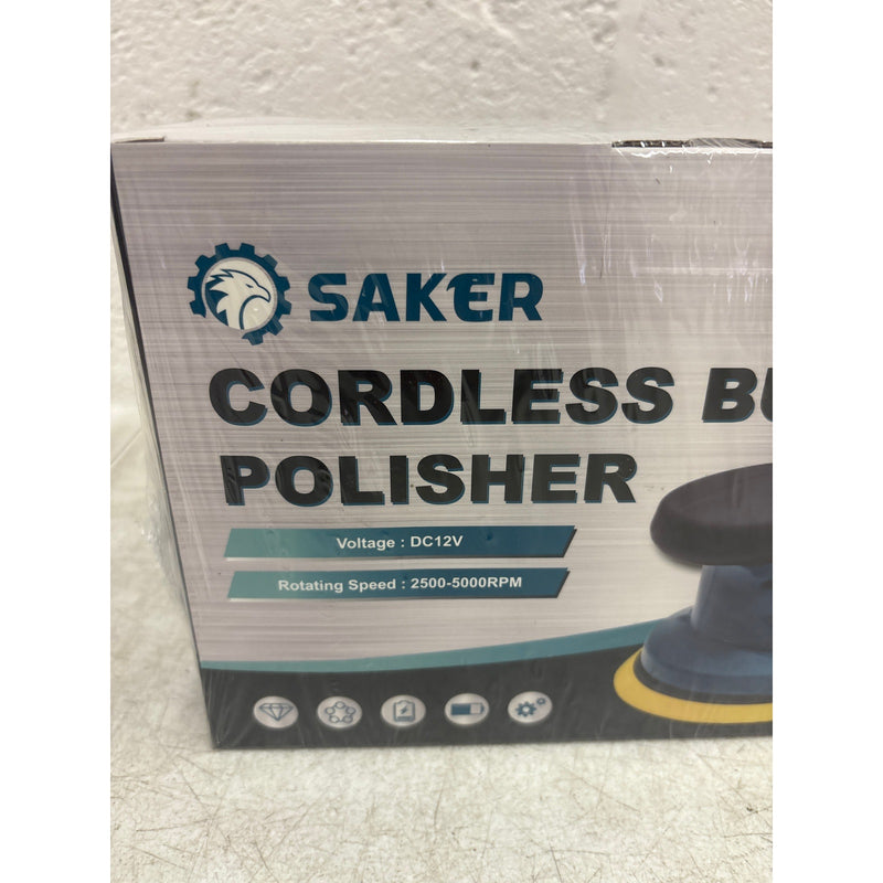 Saker Cordless Buffer Polisher 12V Rechargeable Battery Blue with 6 Accessories