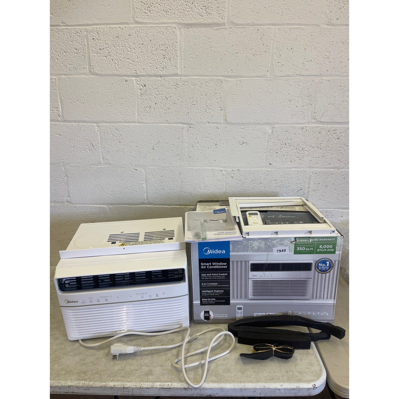 Midea Smart 8,000 BTU Window Air Conditioner, 350 Sq Ft, Missing Accessories