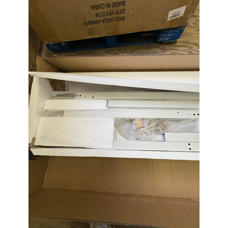 Tribesigns Rectangle Conference Table 71" x 33" x 29" White Metal Frame, (Oak)