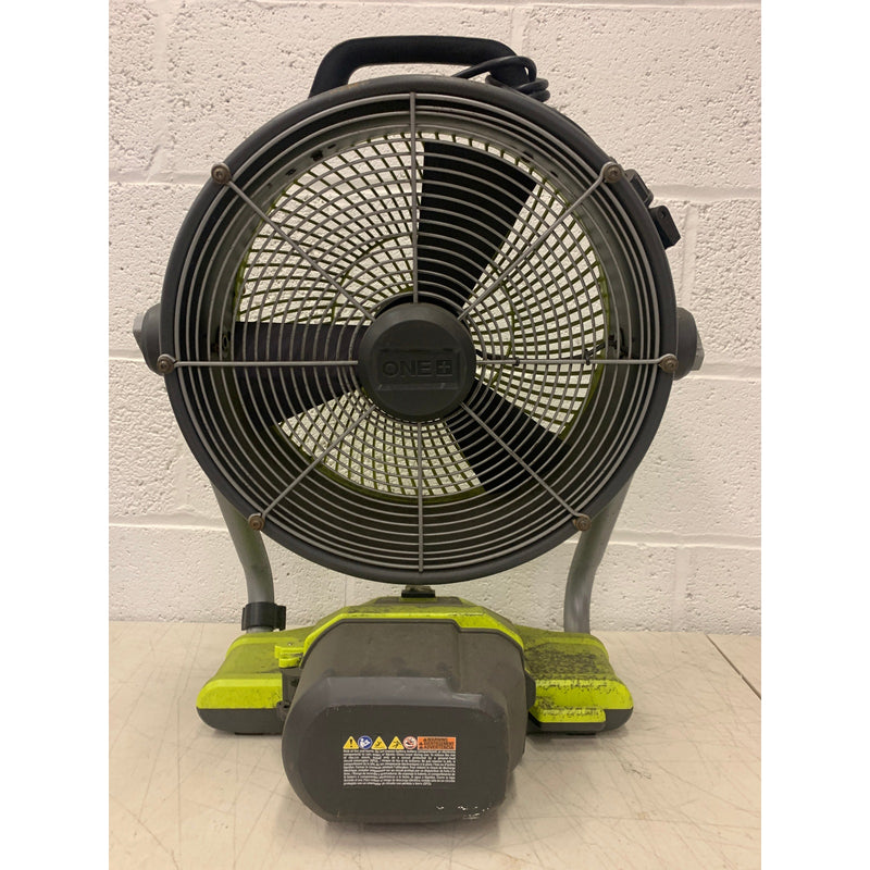 RYOBI ONE+  Misting Air Cannon Fan 18V Cordless Hybrid WHISPER SERIES 12 in.