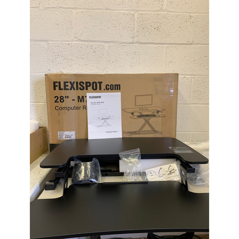 FlexiSpot Stand up Desk Converter 28" Standing Riser W Deep Keyboard Tray M7B