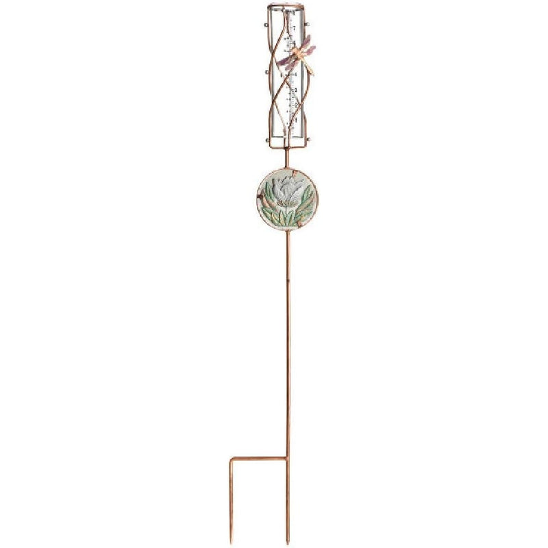 Grasslands Road Dragonfly Rain Gauge - Outdoor Décor, 35.5" 4.5"