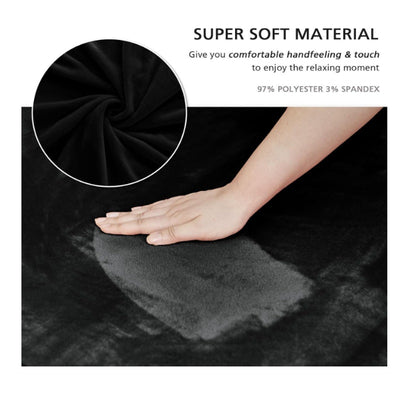 NICEEC Sofa Cover Super Soft 1-Piece Black Sofa Slipcover Protector with Skirt