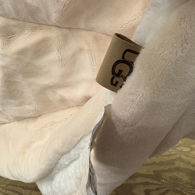 UGG Queen Comforter Soft Bedding Reversible with Fluffy Side- Tan / White
