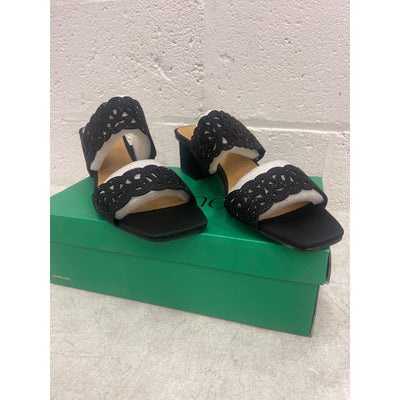 J. Renee, Keetana Sandal Heel, Women's Shoes, Size 12 Wide, Rhinestones - Black