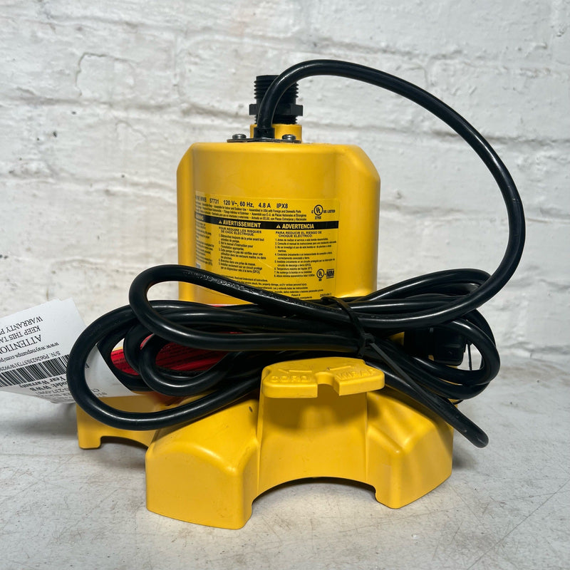 Wayne WWB Series Utility Pump, 4.8 A, 120 V, 1/6 hp, 3/4 in Outlet, 1010 gph