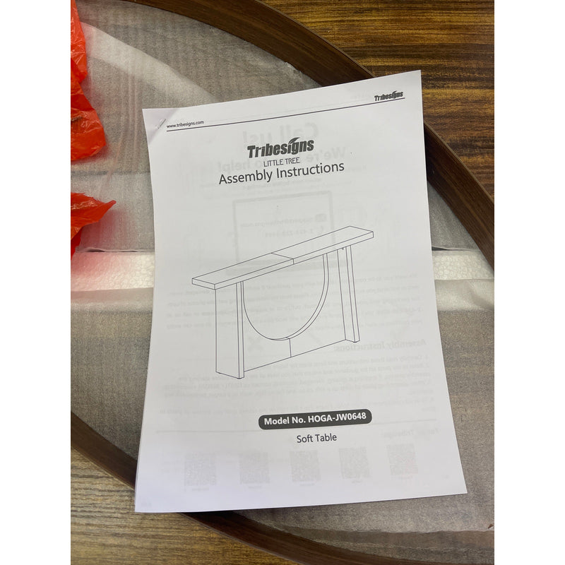 Tribesigns Farmhouse Console Table, 70.9" Wooden Hallway Foyer Table BROWN, READ