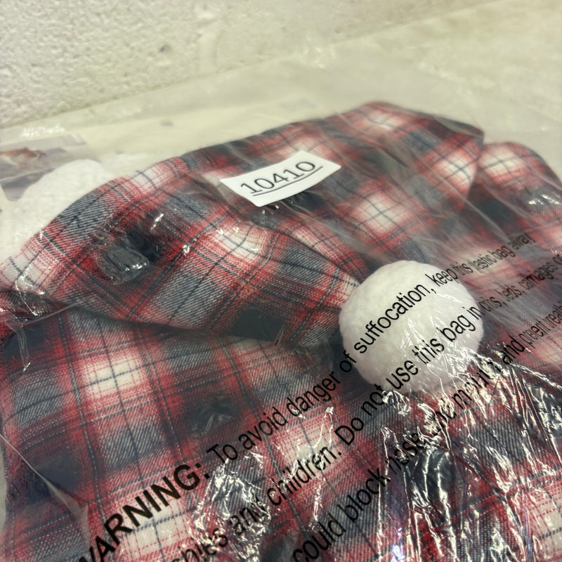 Koolaburra by UGG Pet Cozy Pajama w Hood Dog 20-21" Collar Red Plaid, Xtra Large