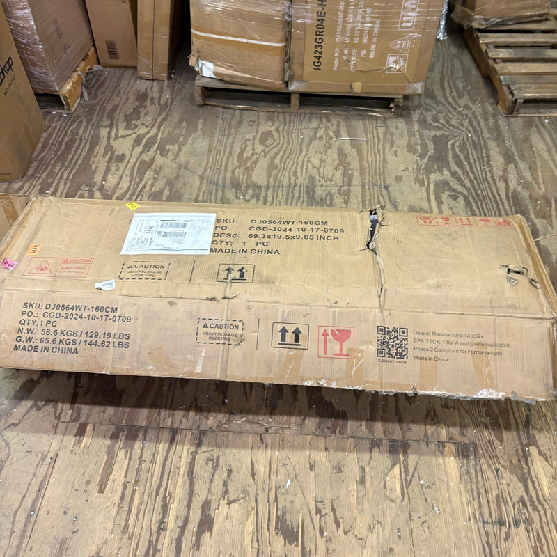 ChVans White Dresser w LED Light & Charging Station, Modern Wood Dresser, READ