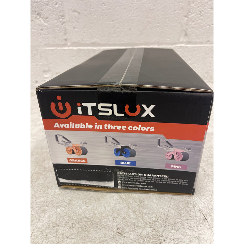 ITSLUX Automatic Rebound Abdominal Wheel with Phone Holder, Silent Wheel Orange